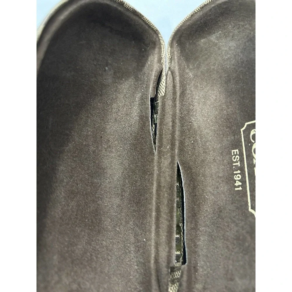 Coach Signature C Monogram Tan Brown Hard Clamshell Eye Glasses Sunglasses Case - Picture 5 of 11